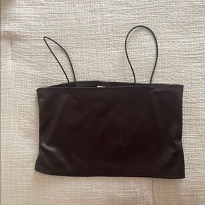 H&M shiny black top